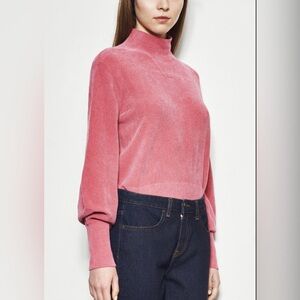 JUST FEMALE Size M • Adelet Knit Pink Velvet-like Turtleneck Sweater.